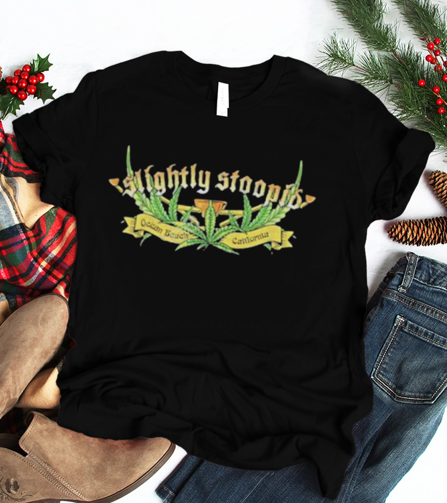 Slightly Stoopid Ocean Beach California Marijuana Crest T-Shirt