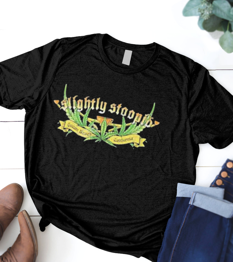 Slightly Stoopid Ocean Beach California Marijuana Crest T-Shirt