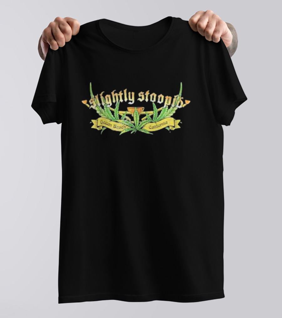 Slightly Stoopid Ocean Beach California Marijuana Crest T-Shirt