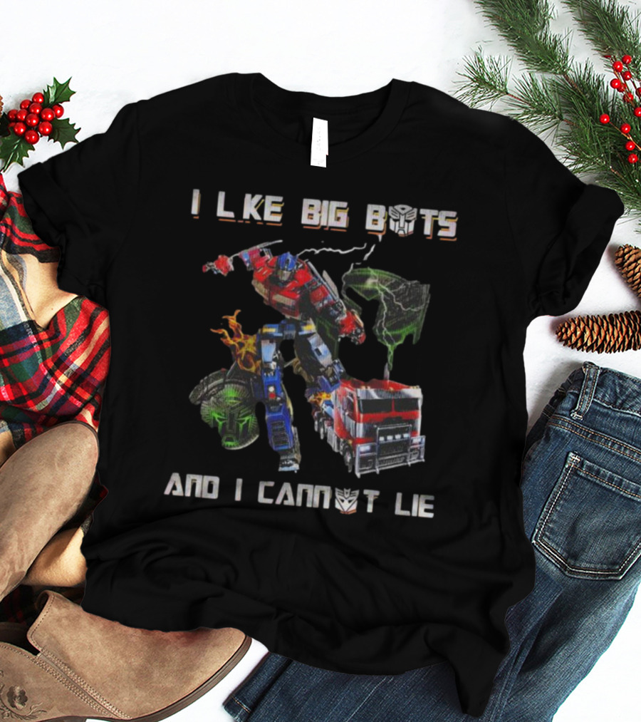 Transformers I Like Big Bots And I Cannot Lie Optimus Prime Lightning Truck Forces T-Shirt