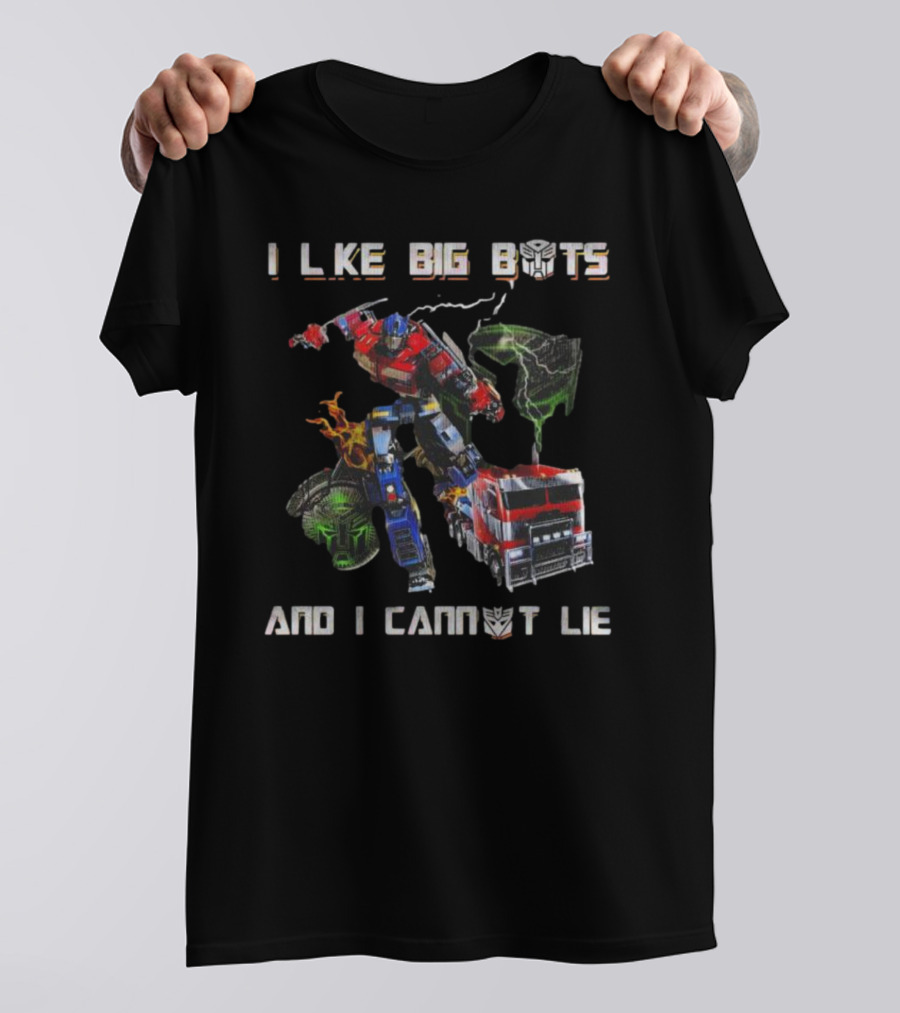 Transformers I Like Big Bots And I Cannot Lie Optimus Prime Lightning Truck Forces T-Shirt