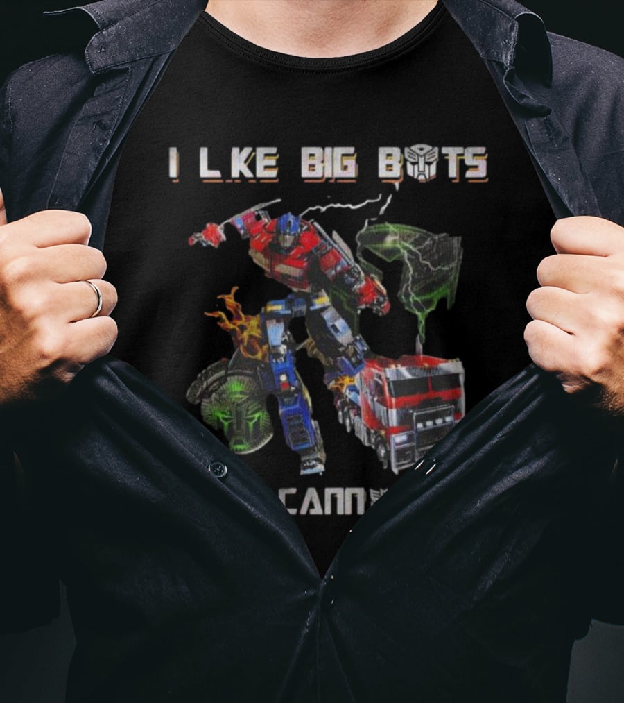 Transformers I Like Big Bots And I Cannot Lie Optimus Prime Lightning Truck Forces T-Shirt