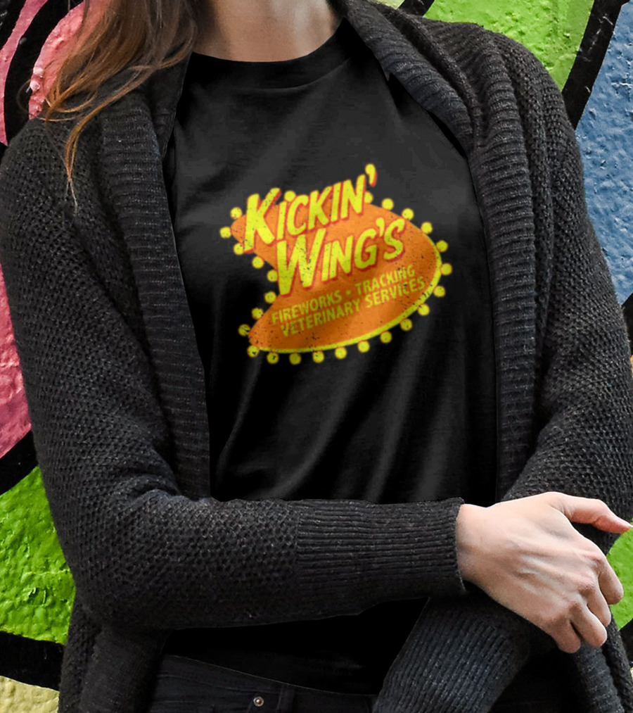 Kickin' Wing's Fireworks Tracking Veterinary Services Joe Dirt T-Shirt