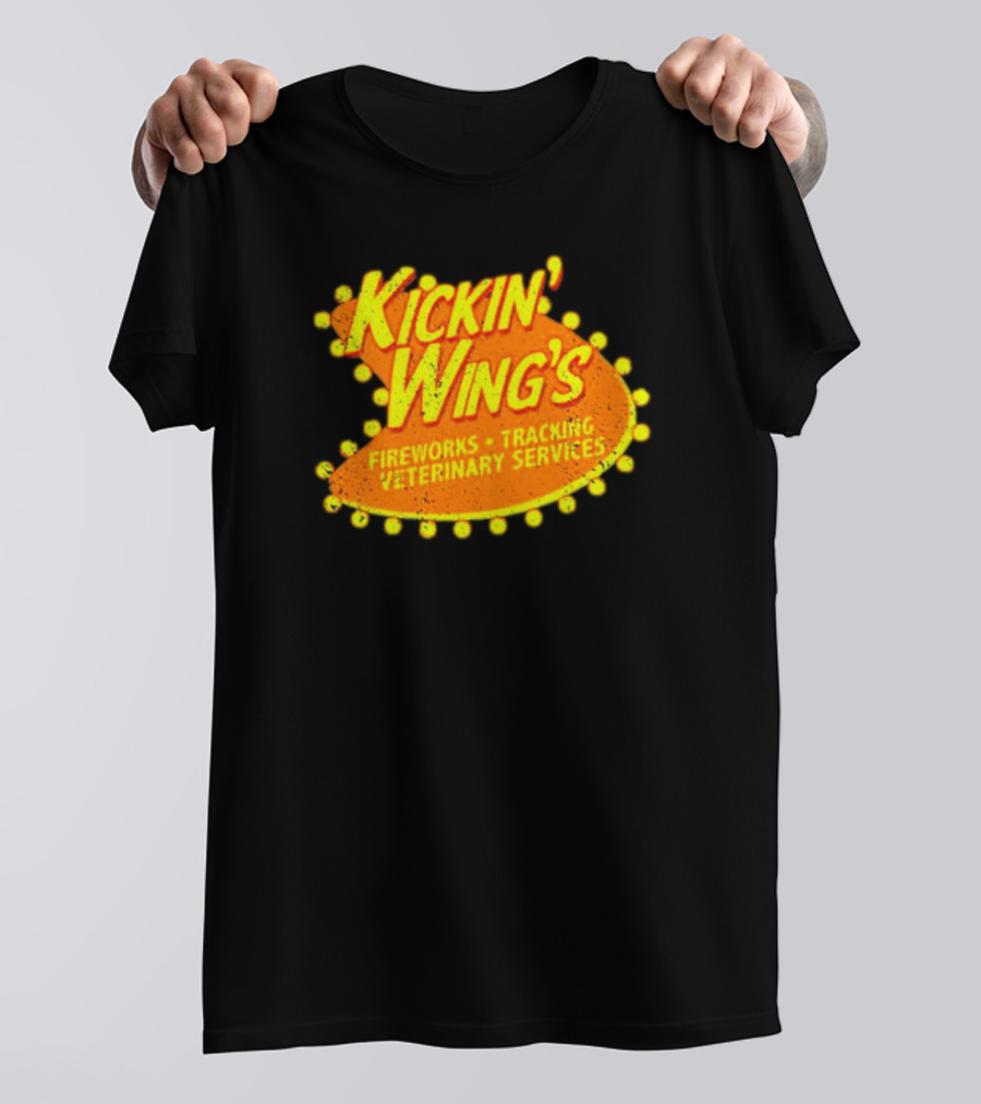 Kickin' Wing's Fireworks Tracking Veterinary Services Joe Dirt T-Shirt