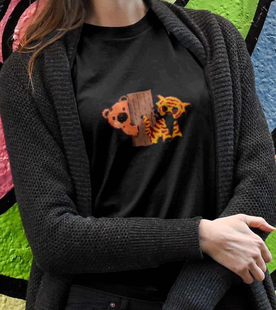 Team Identity Crisis Bear And Tiger Peek T-Shirt