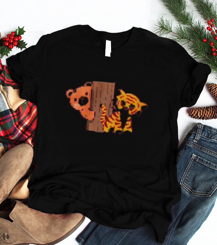 Team Identity Crisis Bear And Tiger Peek T-Shirt