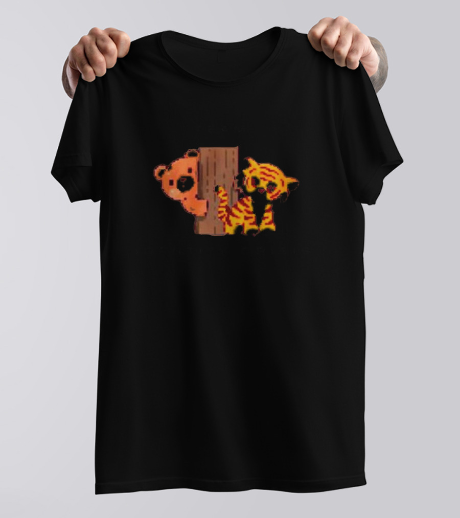 Team Identity Crisis Bear And Tiger Peek T-Shirt
