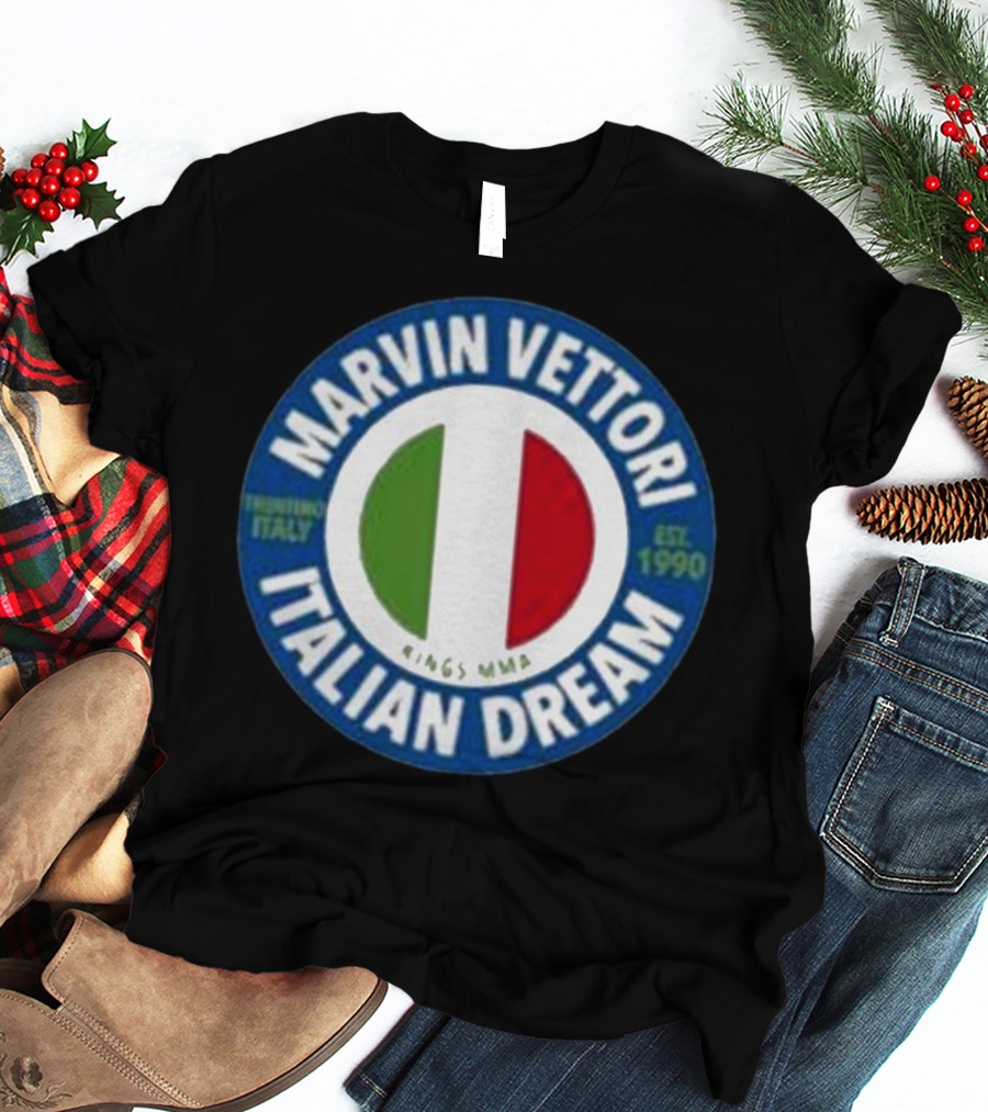 Marvin Vettori Italian Dream Treviso Italy Est. 1990 Rings MMA T-Shirt