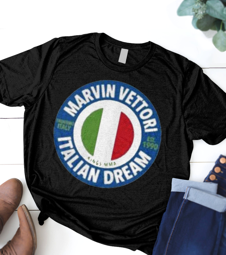 Marvin Vettori Italian Dream Treviso Italy Est. 1990 Rings MMA T-Shirt