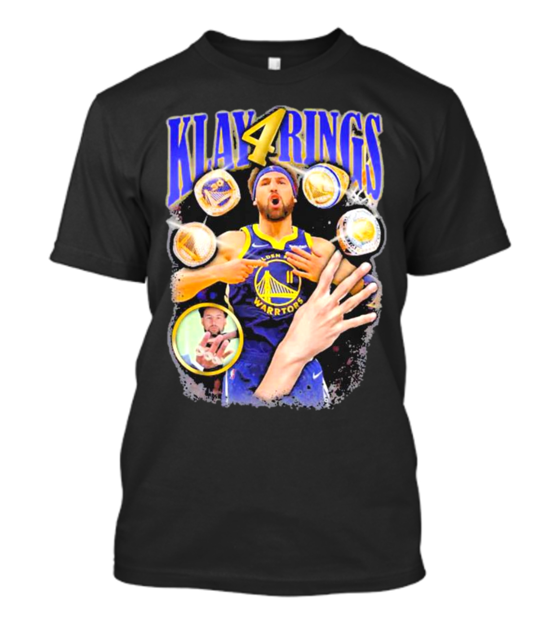 Klay 4 Rings Golden State Warriors Basketball T-Shirt