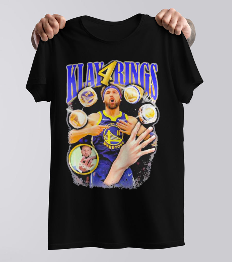 Klay 4 Rings Golden State Warriors Basketball T-Shirt