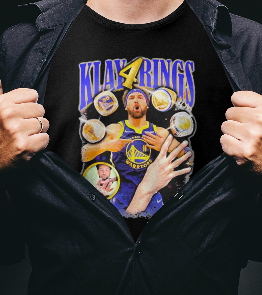 Klay 4 Rings Golden State Warriors Basketball T-Shirt