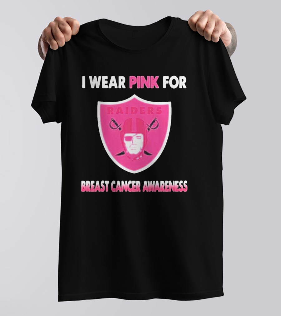 Las Vegas Raiders I Wear Pink For Breast Cancer Awareness T-Shirt