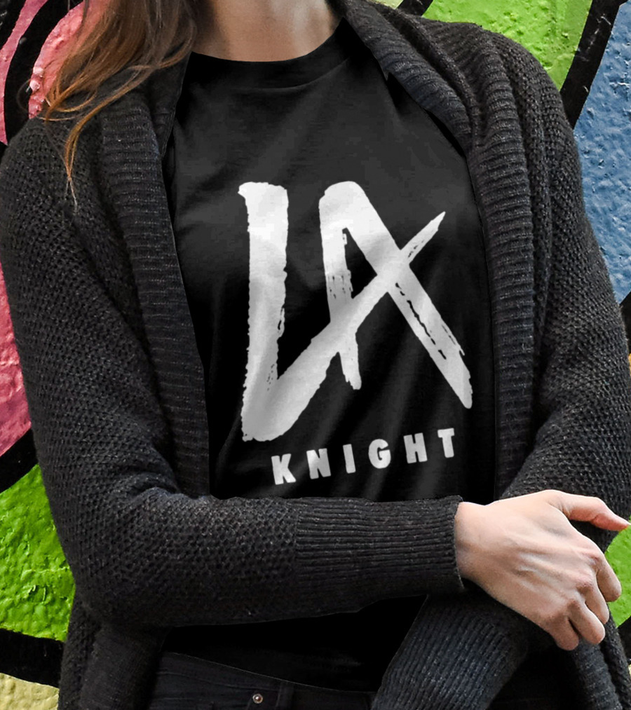 LA Knight Black Handwritten T-Shirt