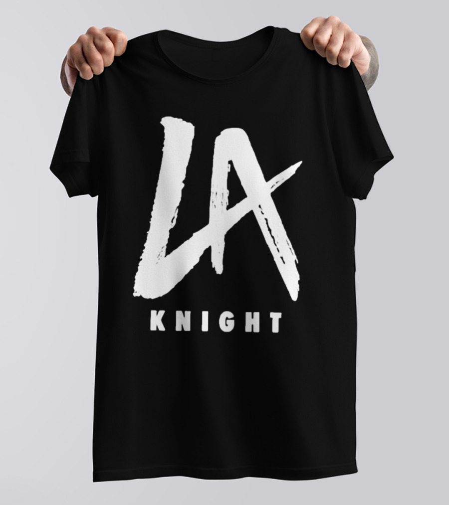LA Knight Black Handwritten T-Shirt