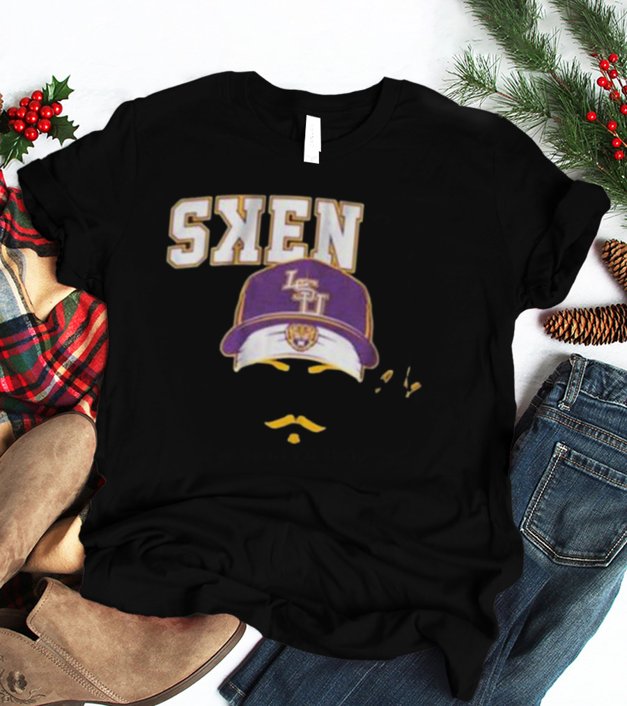 LSU Baseball Paul Skenes Stache Cap T-Shirt