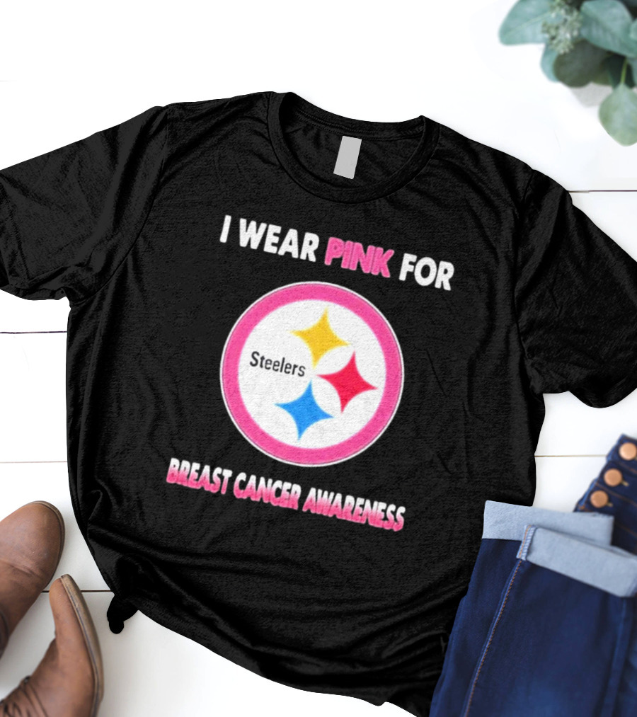 Pittsburgh Steelers I Wear Pink For Breast Cancer Awareness T-Shirt