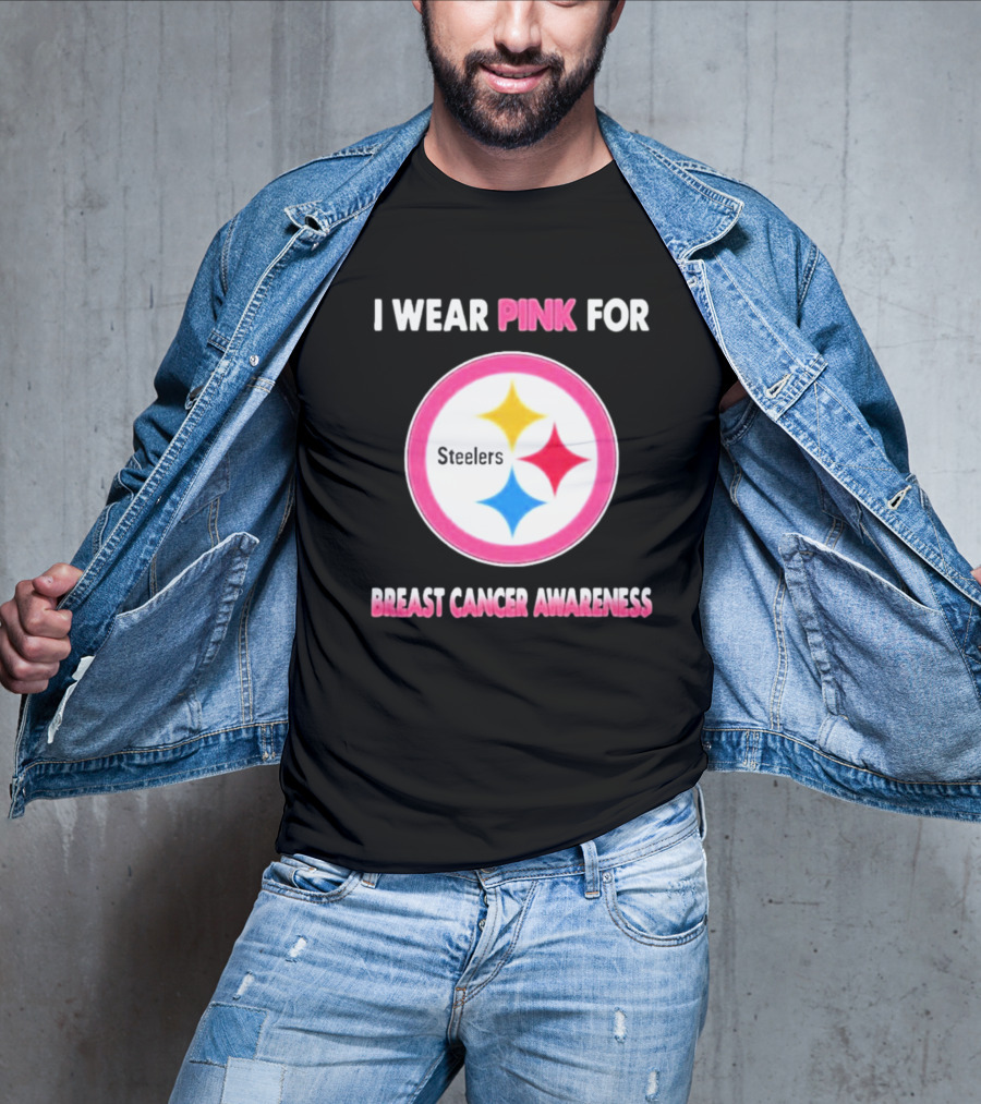 Pittsburgh Steelers I Wear Pink For Breast Cancer Awareness T-Shirt