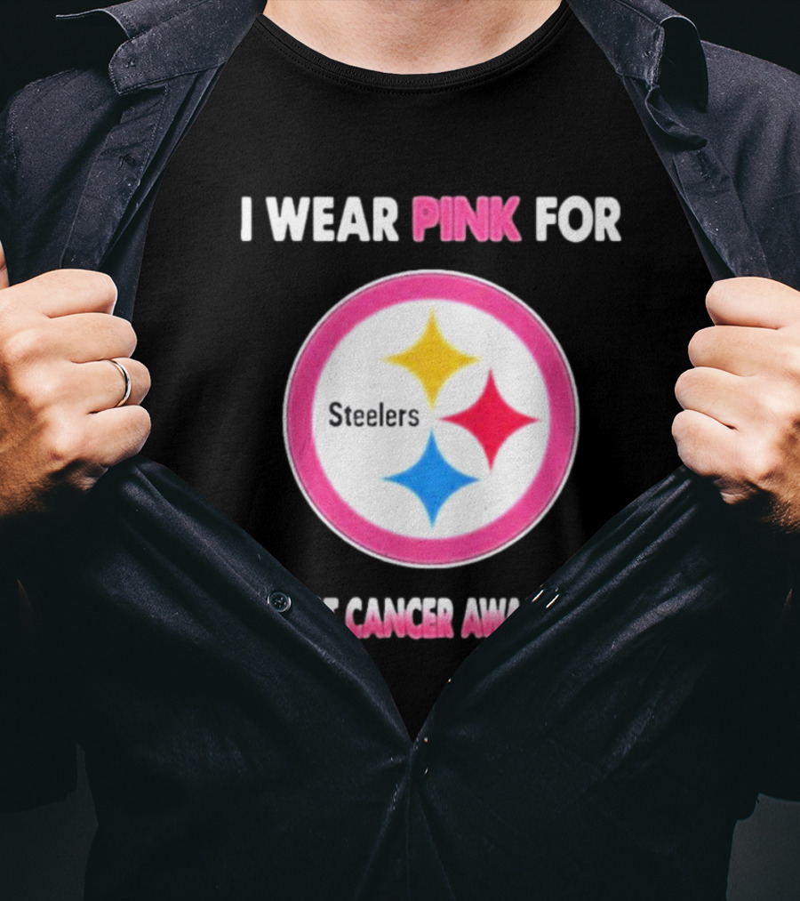 Pittsburgh Steelers I Wear Pink For Breast Cancer Awareness T-Shirt