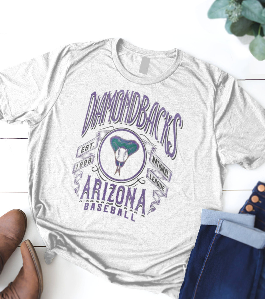 Arizona Diamondbacks Rucker Collection Distressed Baseball Rock T-Shirt