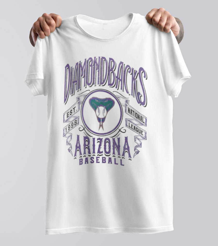 Arizona Diamondbacks Rucker Collection Distressed Baseball Rock T-Shirt