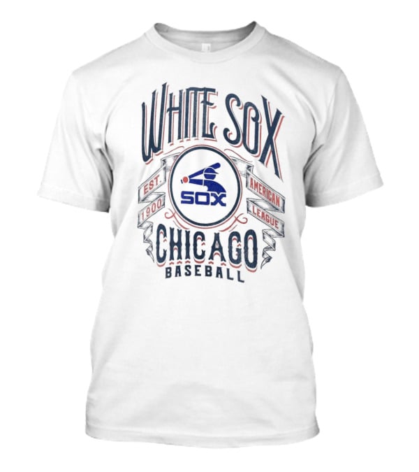 Chicago White Sox Rucker Collection Distressed Rock Est 1900 American League Baseball T-Shirt