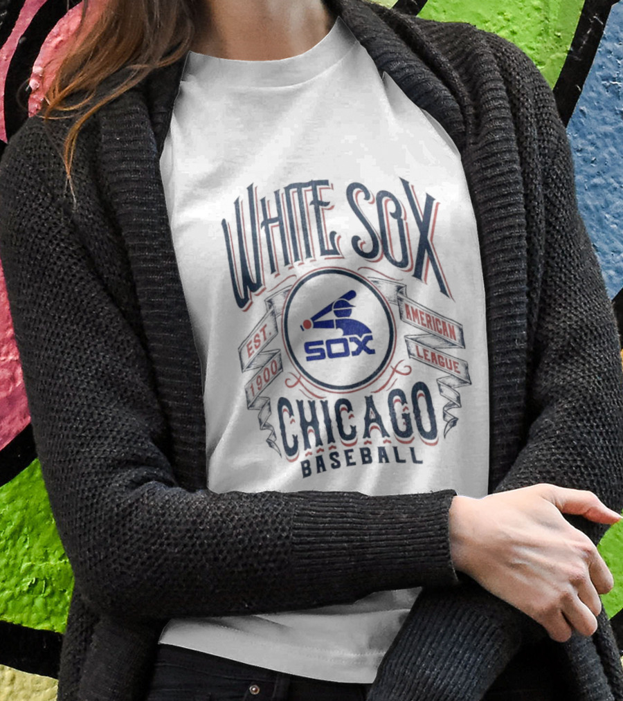Chicago White Sox Rucker Collection Distressed Rock Est 1900 American League Baseball T-Shirt