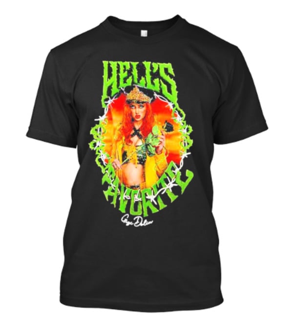 Hell's Favorite Gigi Dolin Barbed Wire Crown And Green Flames T-Shirt