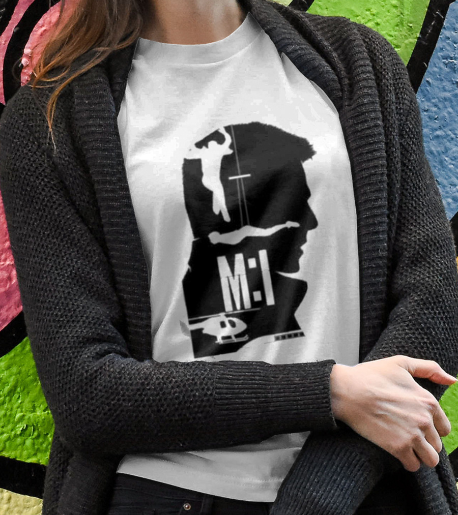 Mission Impossible Series MI Essential Silhouette And Helicopter Scene T-Shirt
