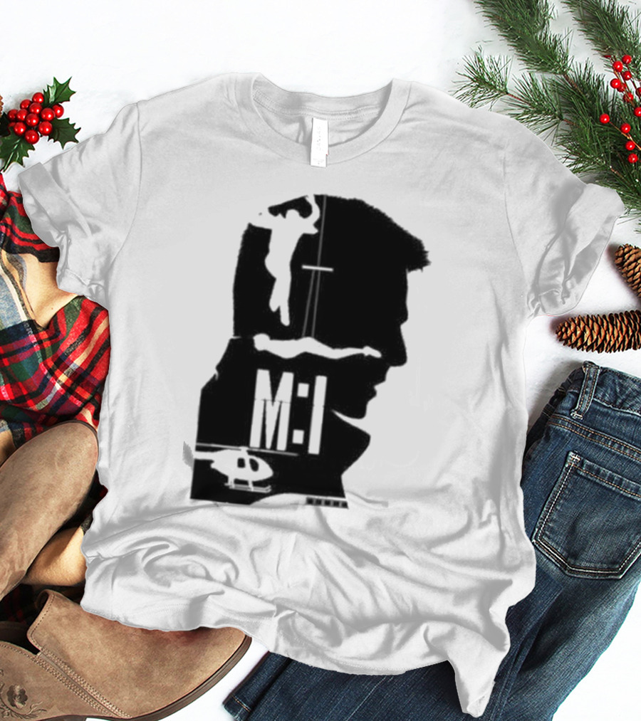 Mission Impossible Series MI Essential Silhouette And Helicopter Scene T-Shirt