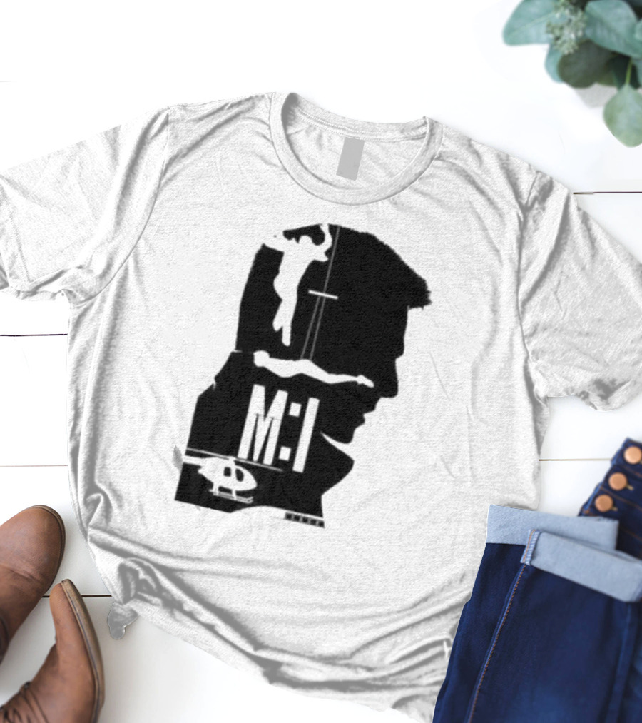 Mission Impossible Series MI Essential Silhouette And Helicopter Scene T-Shirt