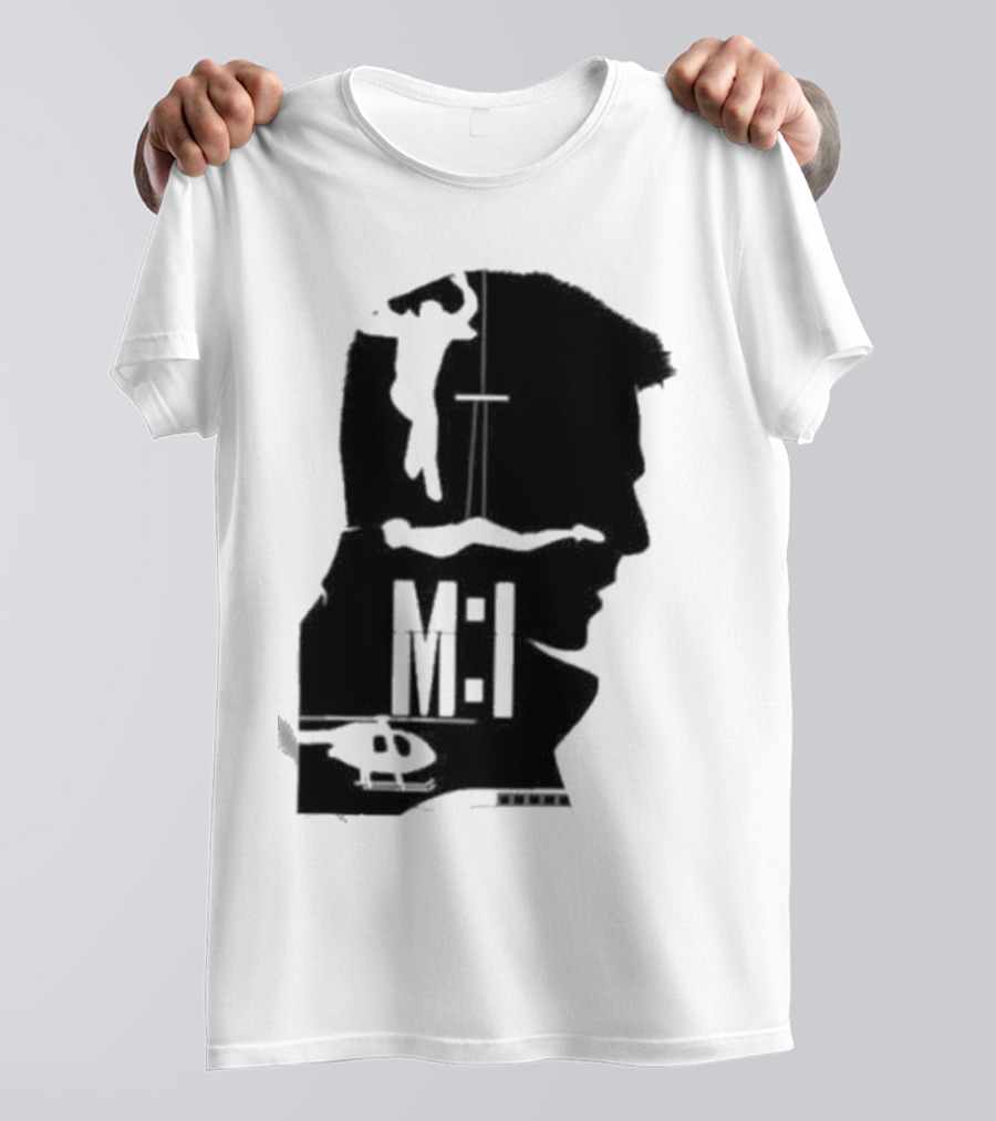 Mission Impossible Series MI Essential Silhouette And Helicopter Scene T-Shirt