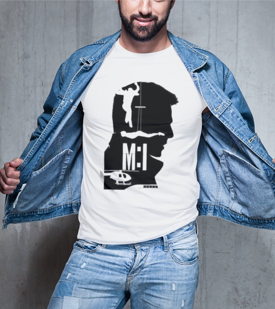 Mission Impossible Series MI Essential Silhouette And Helicopter Scene T-Shirt