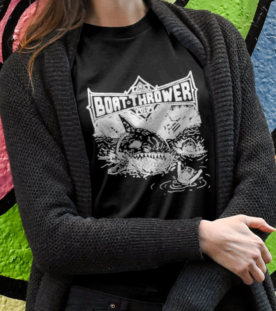 BOAT THROWER Shark Battle Adventure T-Shirt