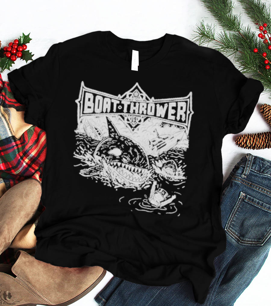 BOAT THROWER Shark Battle Adventure T-Shirt