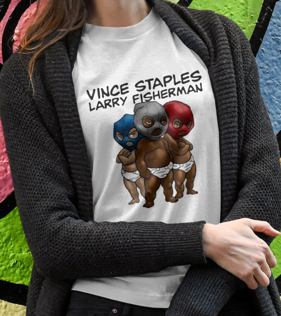 Vince Staples Larry Fisherman Stolen Youth Mixtape Luchador Masked Babies T-Shirt