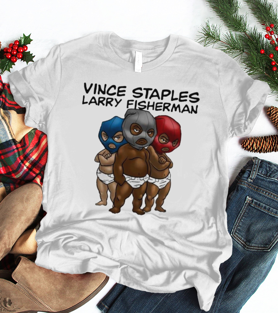 Vince Staples Larry Fisherman Stolen Youth Mixtape Luchador Masked Babies T-Shirt