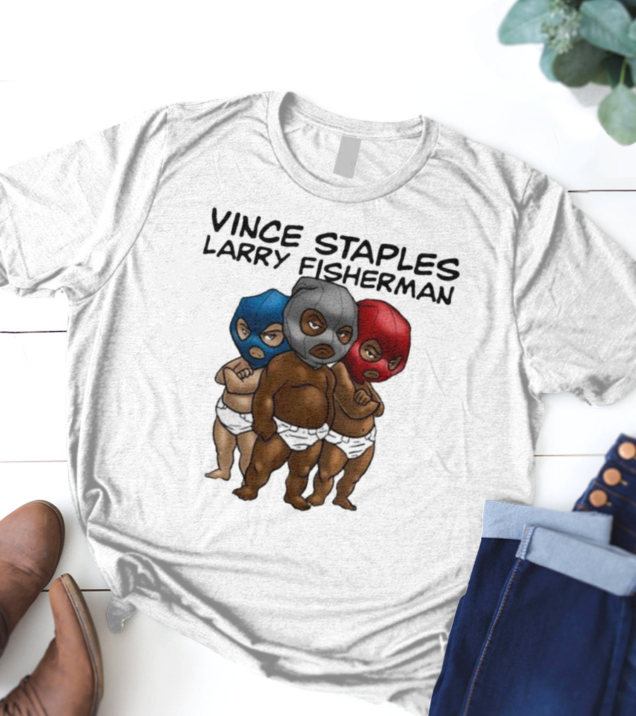 Vince Staples Larry Fisherman Stolen Youth Mixtape Luchador Masked Babies T-Shirt