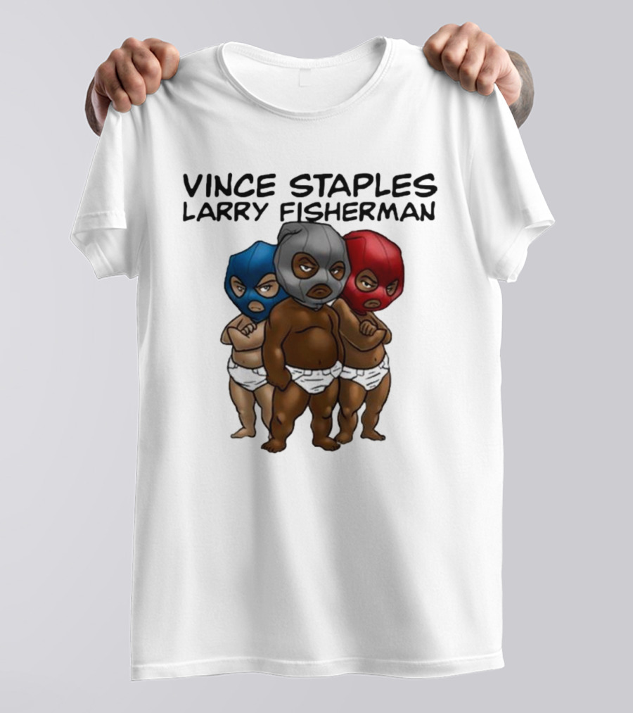 Vince Staples Larry Fisherman Stolen Youth Mixtape Luchador Masked Babies T-Shirt