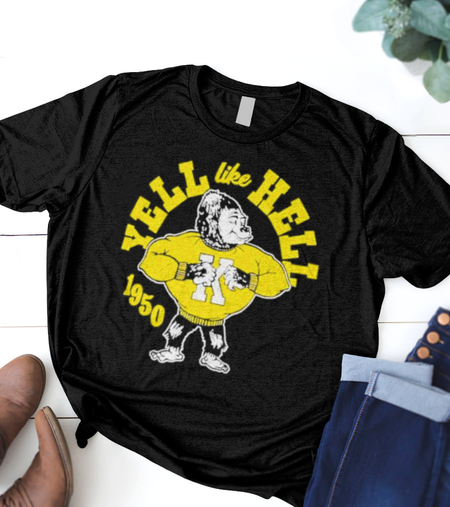 Gus The Gorilla Yell Like Hell Pittsburg State University 1950 Mascot T-Shirt