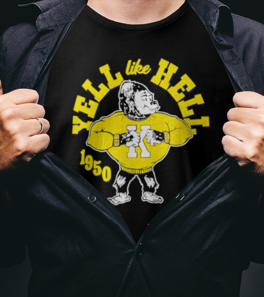 Gus The Gorilla Yell Like Hell Pittsburg State University 1950 Mascot T-Shirt