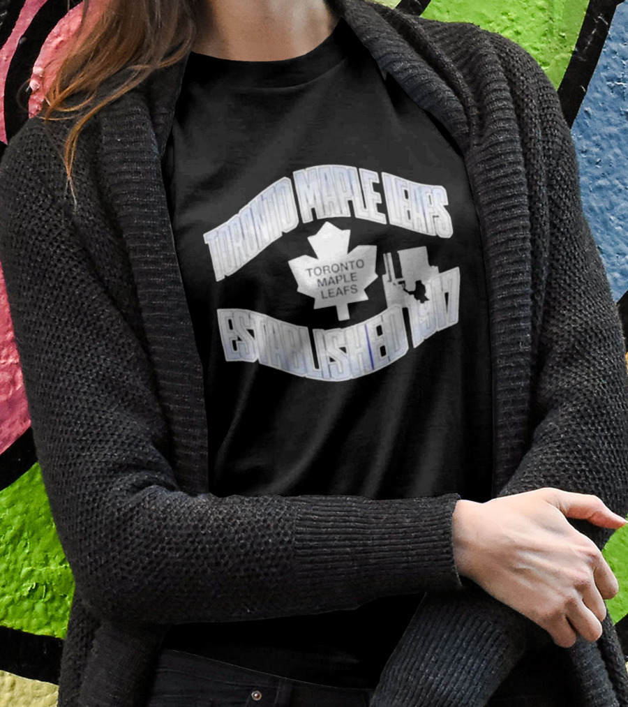 Toronto Maple Leafs Established 1917 Team Logo With White Maple Leaf T-Shirt