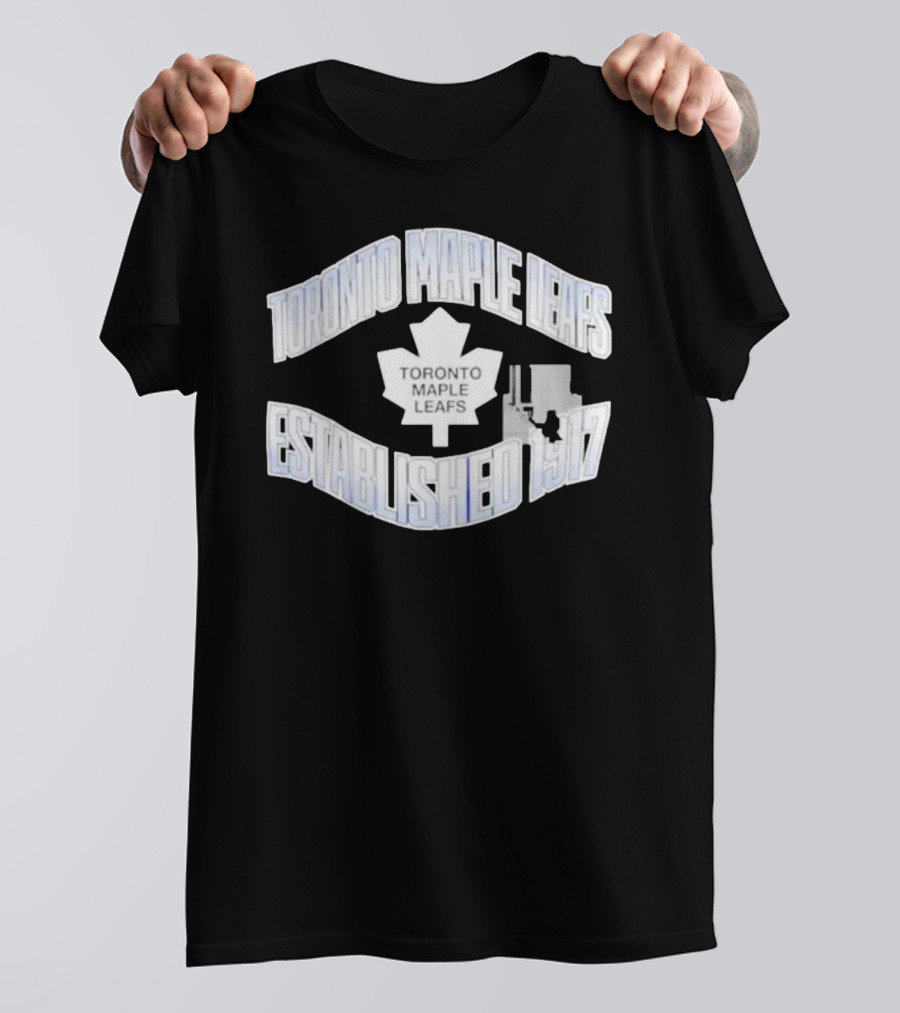 Toronto Maple Leafs Established 1917 Team Logo With White Maple Leaf T-Shirt