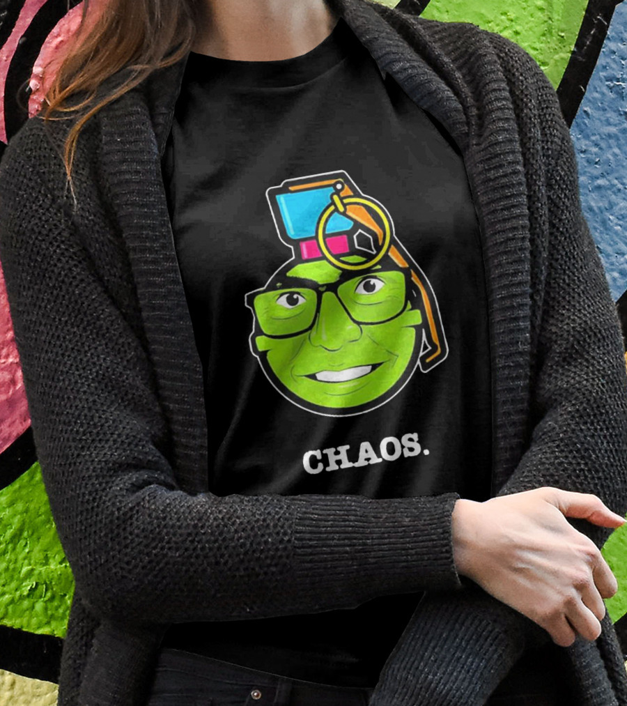 Lebatard And Friends Store Chaos Grenade Icon With Glasses And Smile T-Shirt
