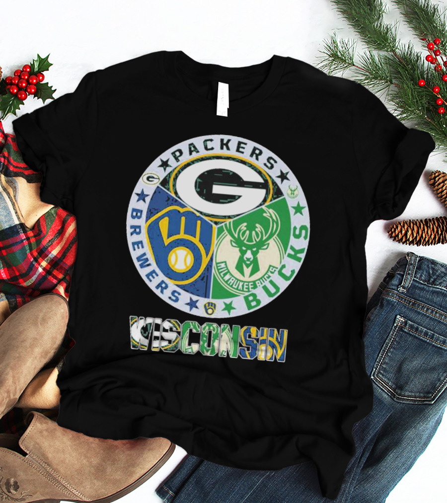 Packers Brewers Milwaukee Bucks Wisconsin T-Shirt