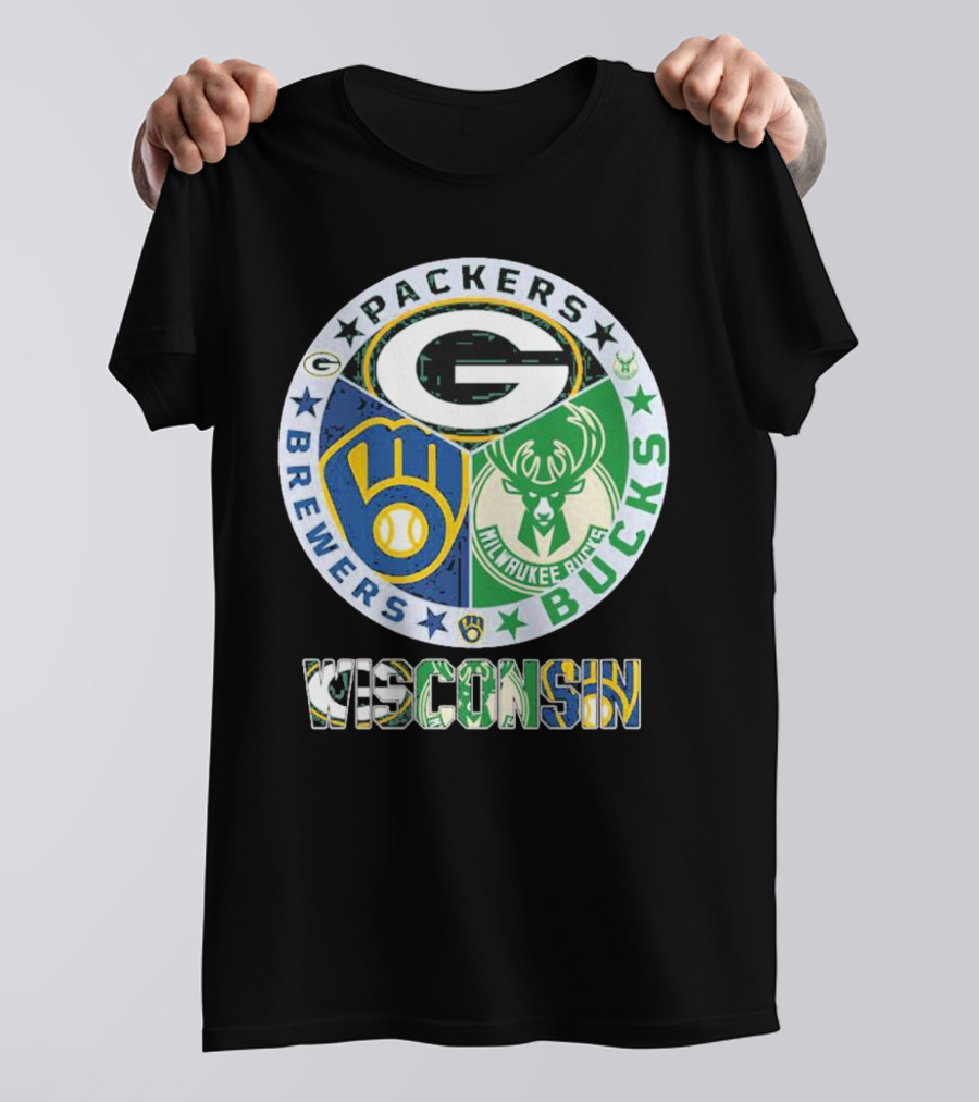 Packers Brewers Milwaukee Bucks Wisconsin T-Shirt