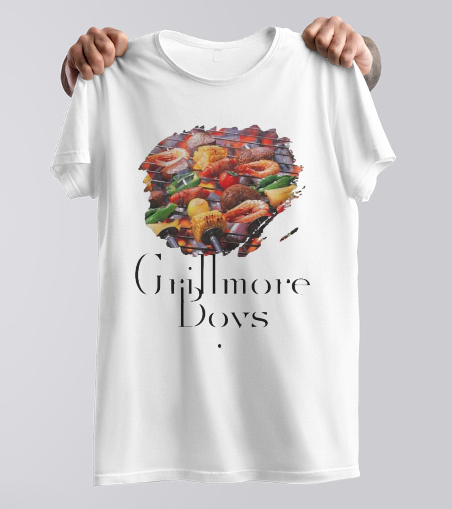 Grillmore Boys BBQ Feast Vegetables Meat Peppers Grilling T-Shirt
