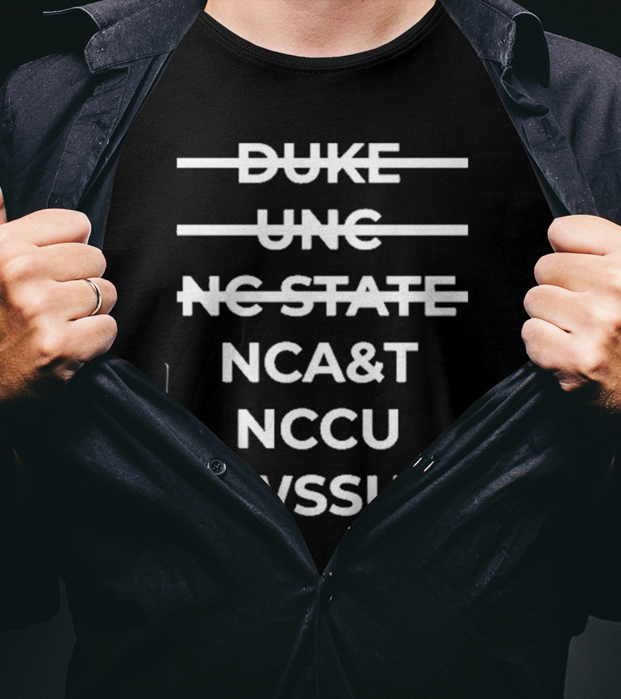HomecomingSZN Merch NCA&T NCCU WSSU Duke UNC NC State Crossover T-Shirt