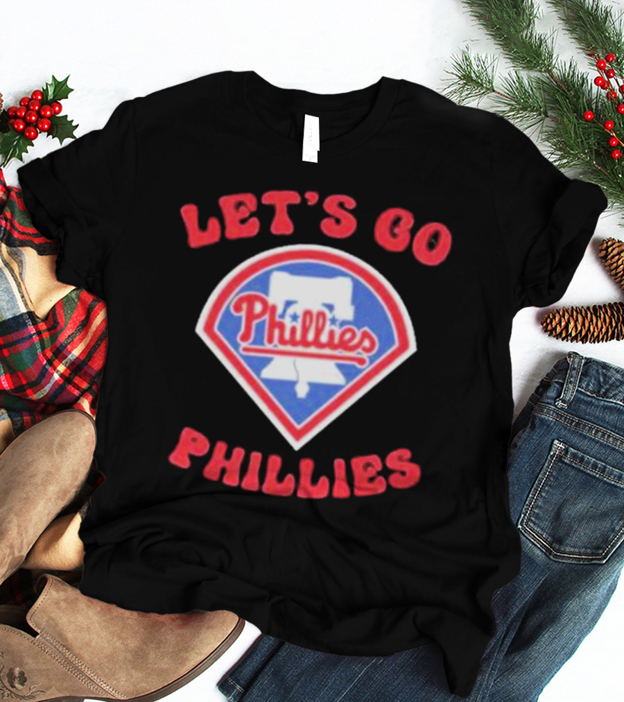 Let's Go Phillies Liberty Bell Baseball Team Fan Support T-Shirt