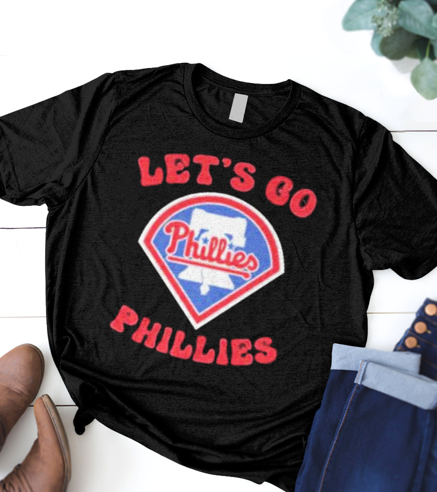 Let's Go Phillies Liberty Bell Baseball Team Fan Support T-Shirt
